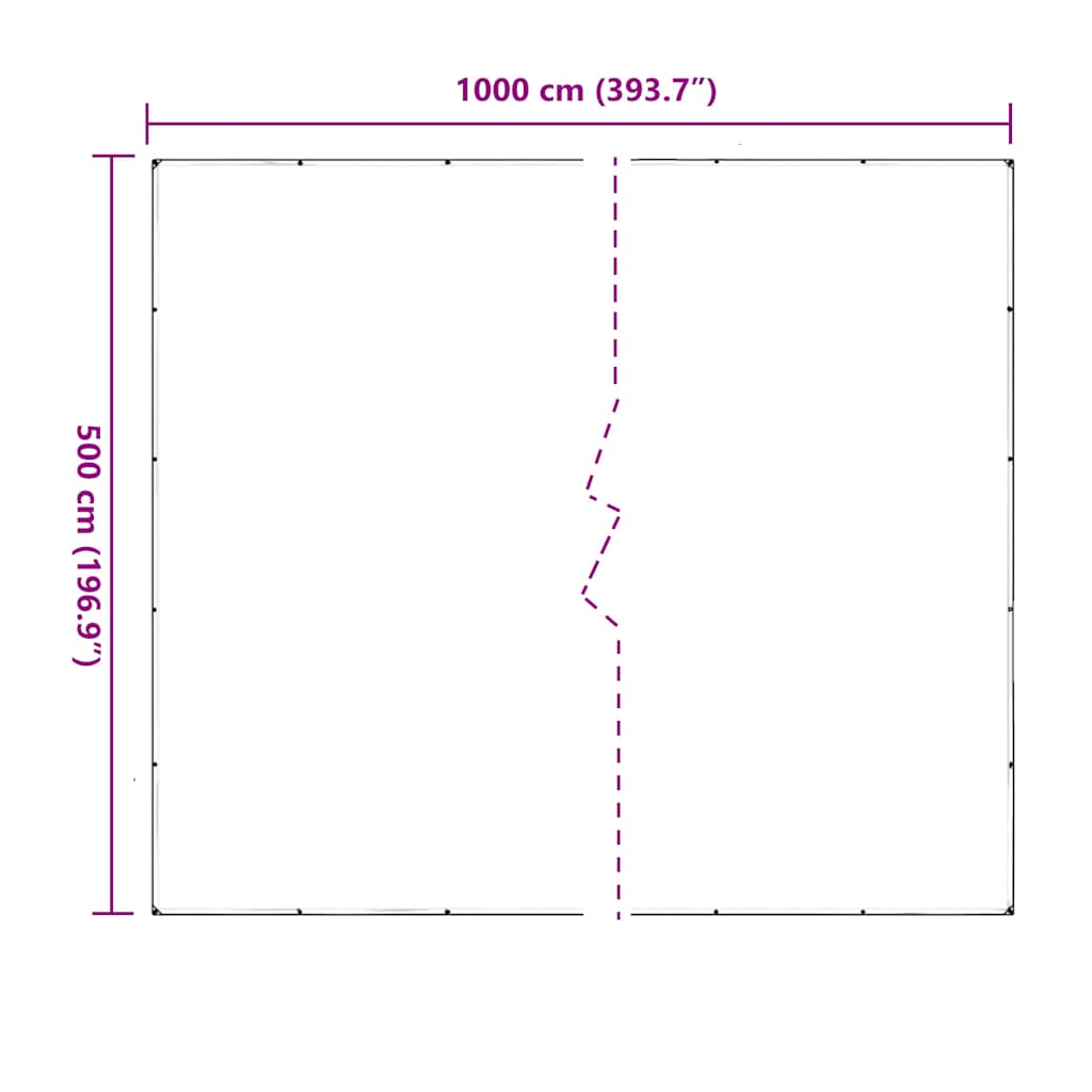 Transparente Plane mit Ösen 5x10 m PVC