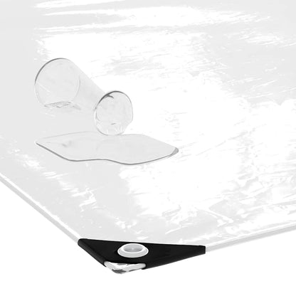 Transparente Plane mit Ösen 5x12 m PVC