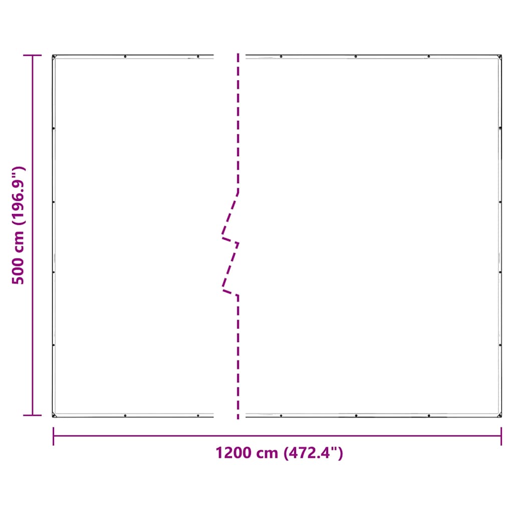 Transparente Plane mit Ösen 5x12 m PVC