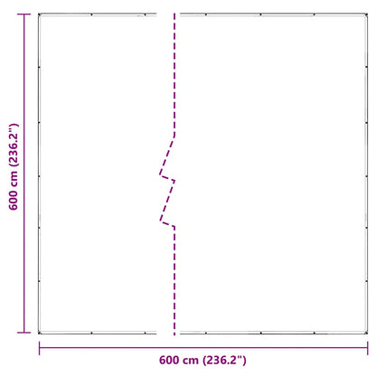 Transparente Plane mit Ösen 6x6 m PVC