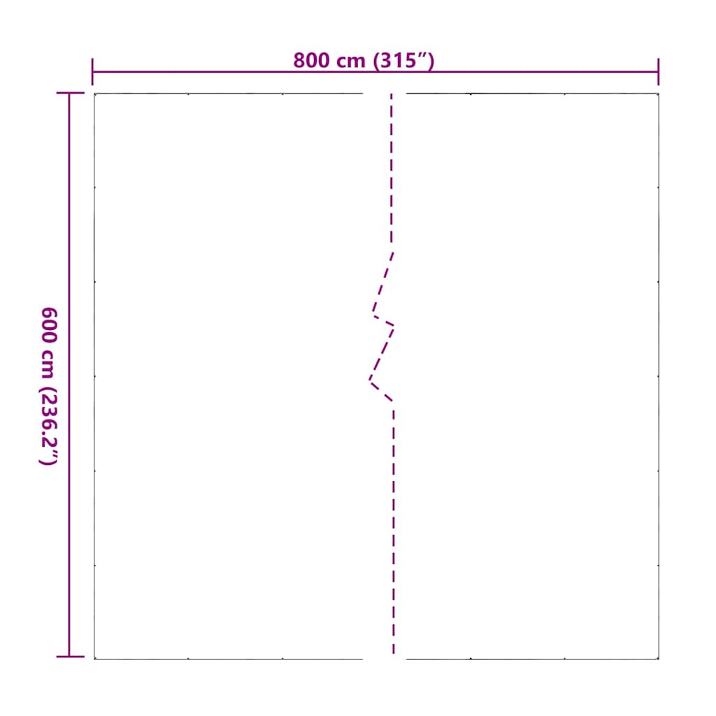 Transparente Plane mit Ösen 6x8 m PVC