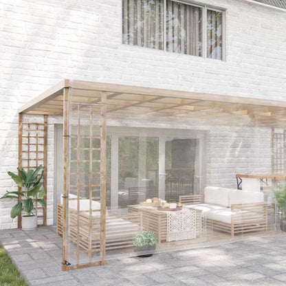 Transparente Plane mit Ösen 6x10 m PVC