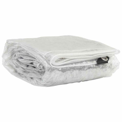 Transparente Plane mit Ösen 8x8 m PVC