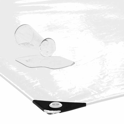 Transparente Plane mit Ösen 8x8 m PVC