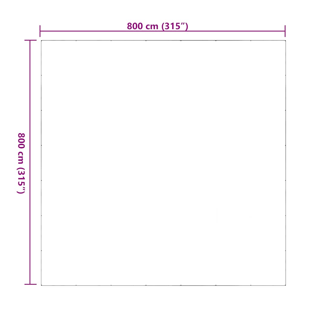 Transparente Plane mit Ösen 8x8 m PVC