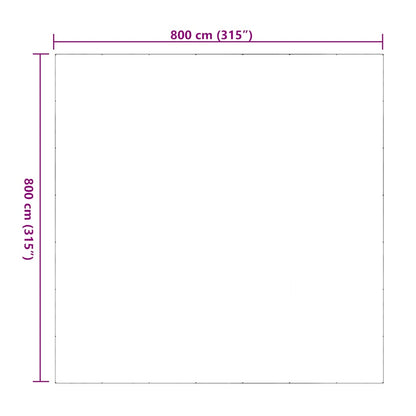 Transparente Plane mit Ösen 8x8 m PVC