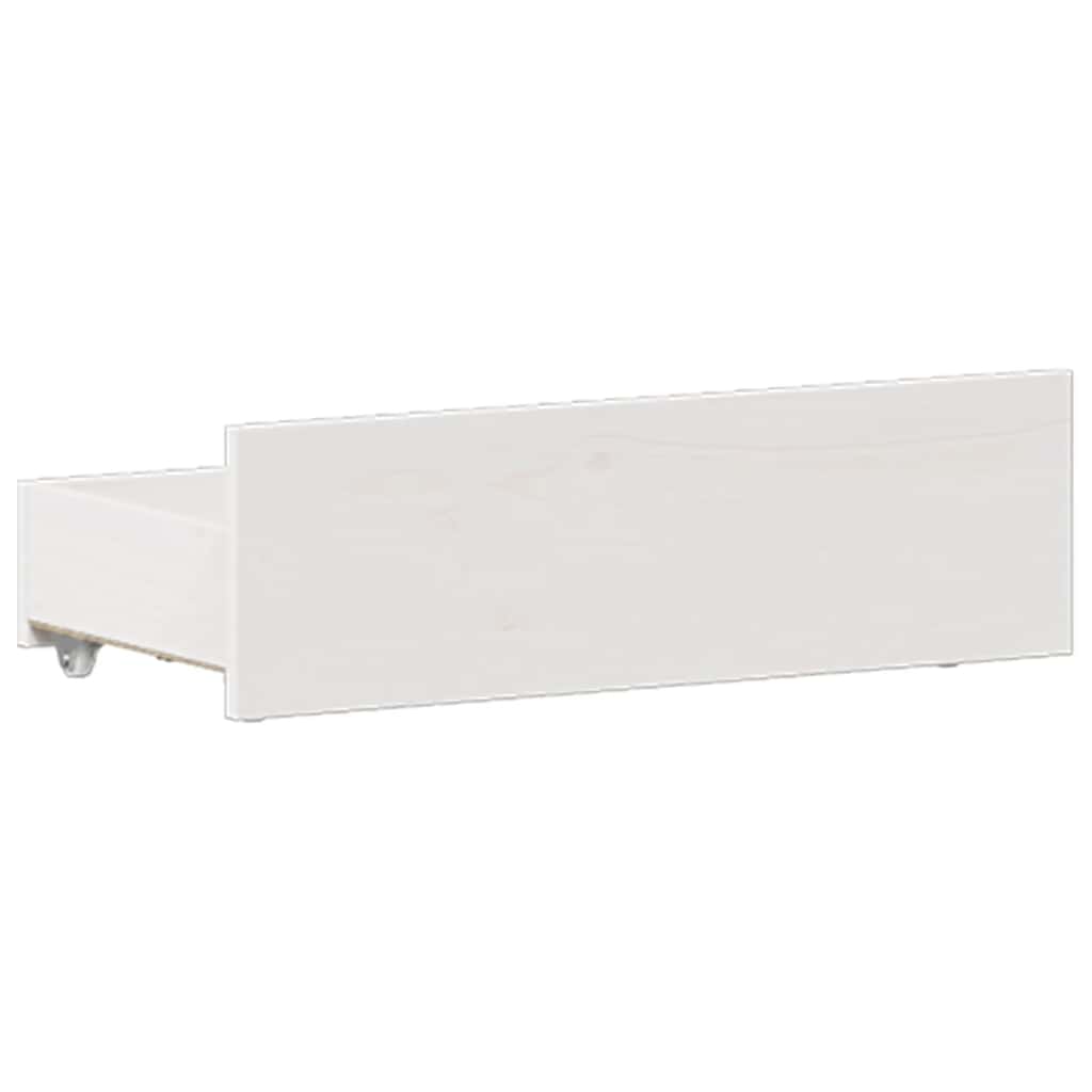 Massivholzbett ohne Matratze mit Kopfteil Weiß 120x190cm Kiefer