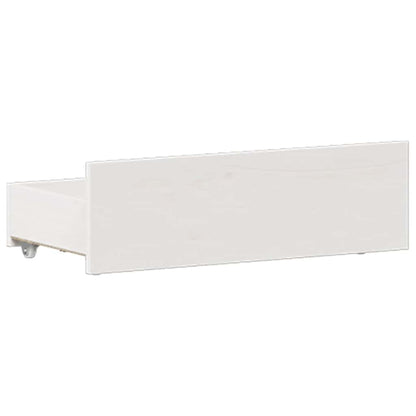 Massivholzbett ohne Matratze mit Kopfteil Weiß 120x190cm Kiefer