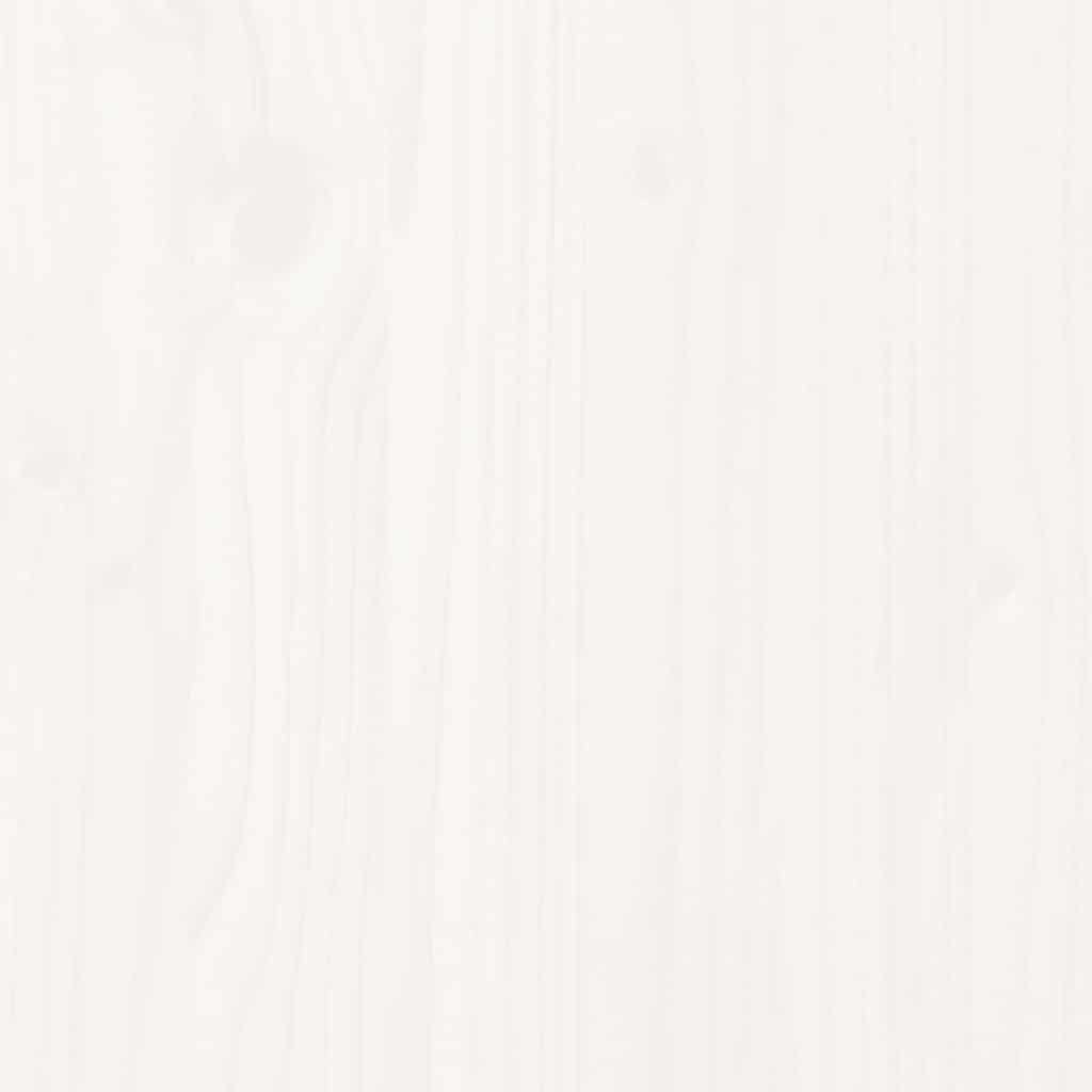 Massivholzbett ohne Matratze Weiß 90x200 cm Kiefernholz