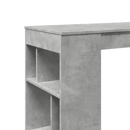 Bartisch mit Regal Betongrau 102x50x103,5 cm Holzwerkstoff
