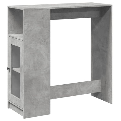 Barbord med hylde betongrå 101x40x103,5 cm træmateriale