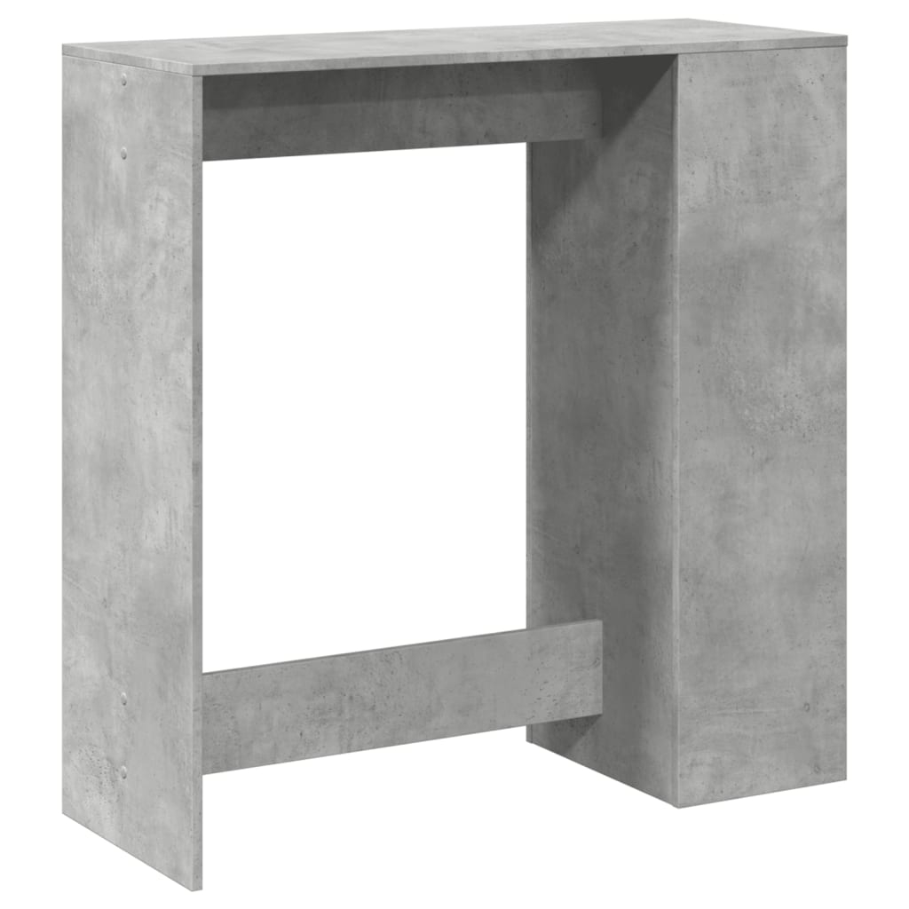 Barbord med hylde betongrå 101x40x103,5 cm træmateriale