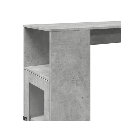 Barbord med hylde betongrå 101x40x103,5 cm træmateriale