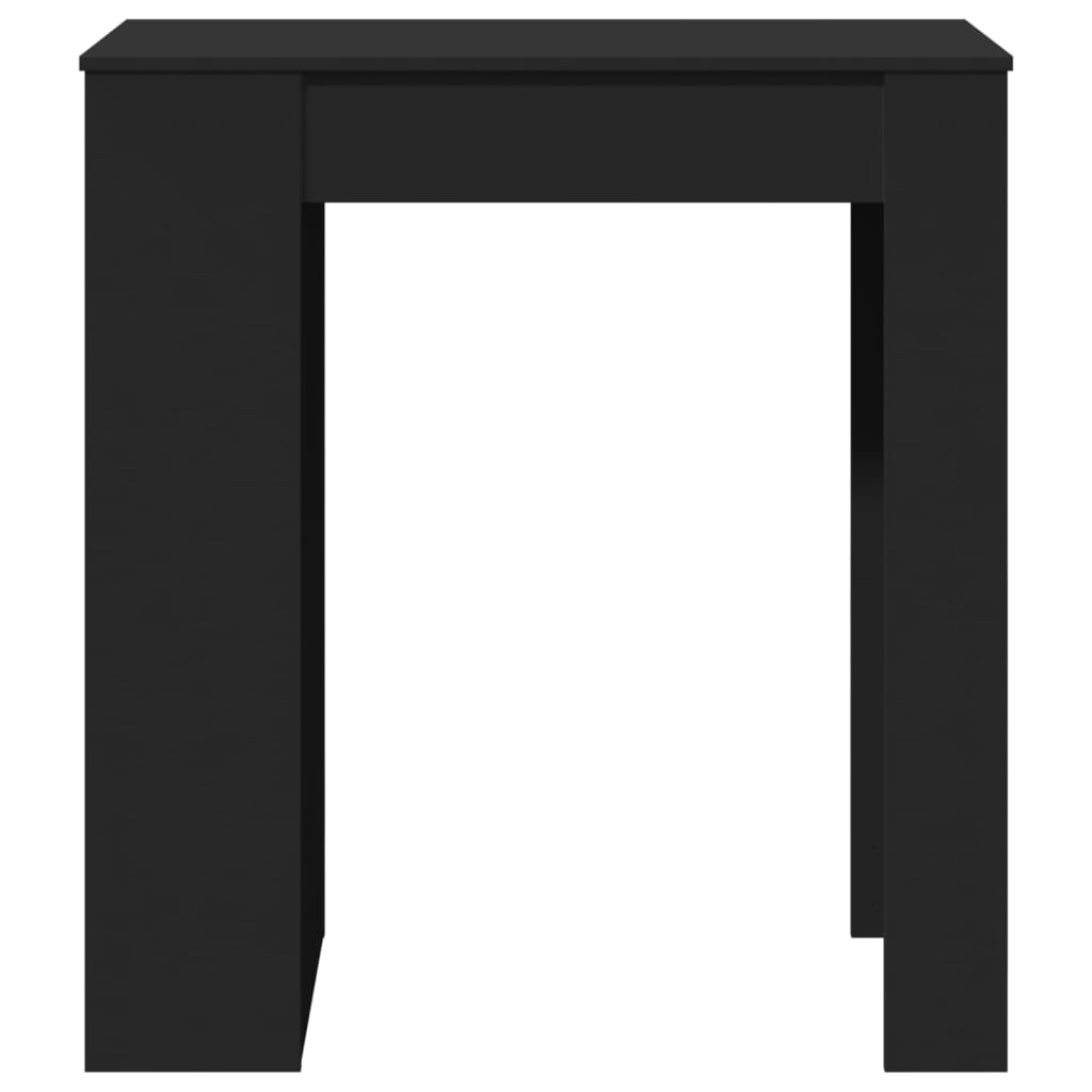 Bartisch mit Regal Schwarz 95x47x103,5 cm Holzwerkstoff