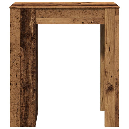 Barbord med hylde gammelt trælook 95x47x103,5 cm træmateriale