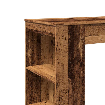Barbord med hylde gammelt trælook 95x47x103,5 cm træmateriale