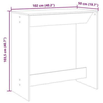 Bartisch Betongrau 102x50x103,5 cm Holzwerkstoff