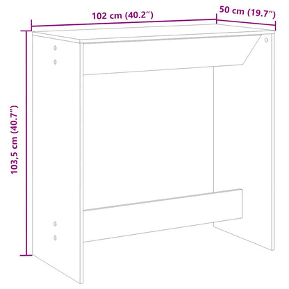 Bartisch Räuchereiche 102x50x103,5 cm Holzwerkstoff