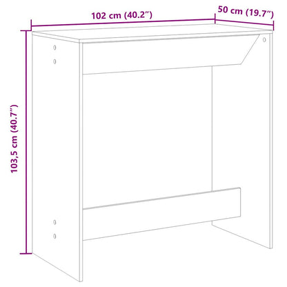 Bartisch Grau Sonoma 102x50x103,5 cm Holzwerkstoff