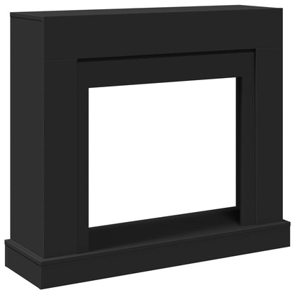 Kaminumrandung Schwarz 100x30x87,5 cm Holzwerkstoff