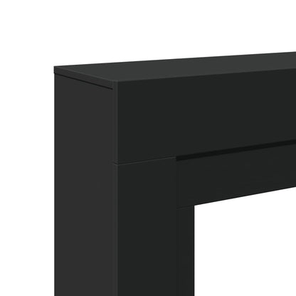 Kaminumrandung Schwarz 100x30x87,5 cm Holzwerkstoff