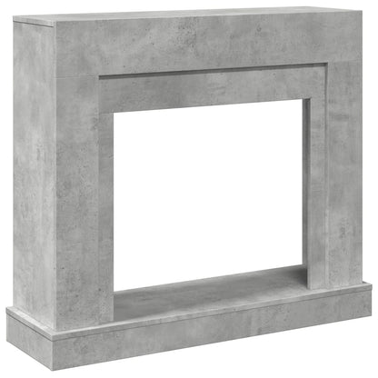 Kaminumrandung Betongrau 100x30x87,5 cm Holzwerkstoff