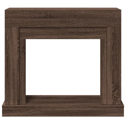 Kaminumrandung Braun Eichen-Optik 100x30x87,5 cm Holzwerkstoff