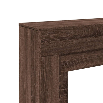 Kaminumrandung Braun Eichen-Optik 100x30x87,5 cm Holzwerkstoff