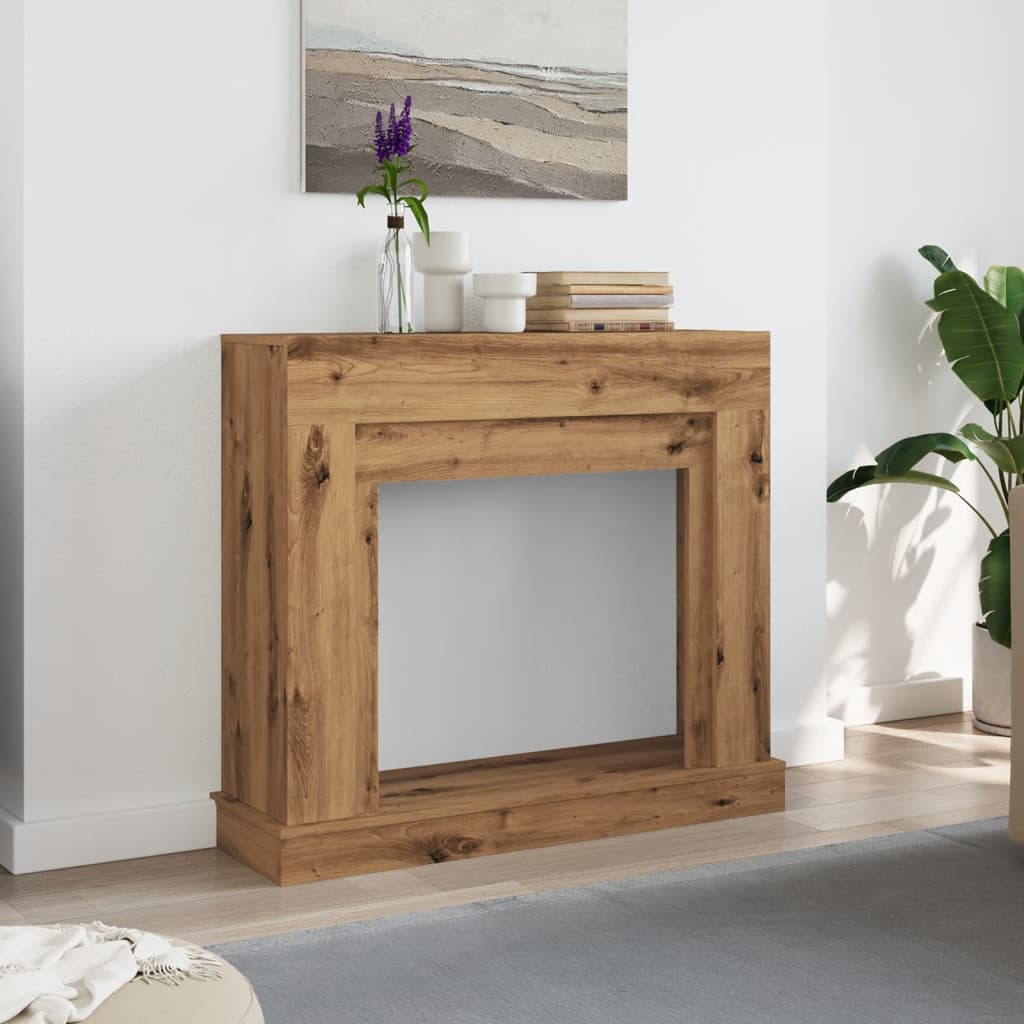 Kaminumrandung Artisan-Eiche 100x30x87,5 cm Holzwerkstoff