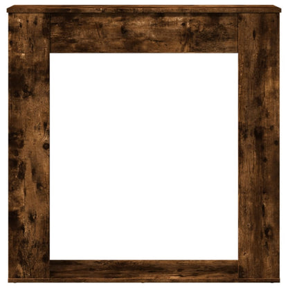 Kaminumrandung Räuchereiche 100x20x100 cm Holzwerkstoff