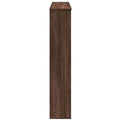 Kaminumrandung Braun Eichen-Optik 100x20x100 cm Holzwerkstoff