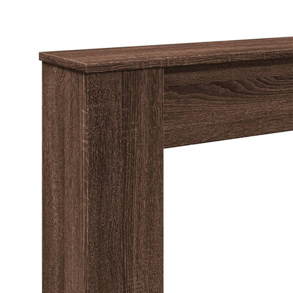 Kaminumrandung Braun Eichen-Optik 100x20x100 cm Holzwerkstoff
