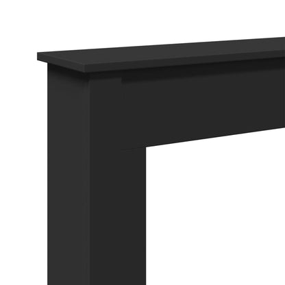 Kaminumrandung Schwarz 75x20x87,5 cm Holzwerkstoff