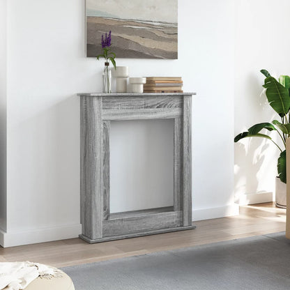Kaminumrandung Grau Sonoma 75x20x87,5 cm Holzwerkstoff