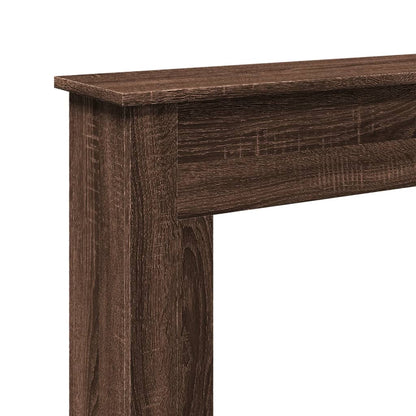 Kaminumrandung Braun Eichen-Optik 75x20x87,5 cm Holzwerkstoff