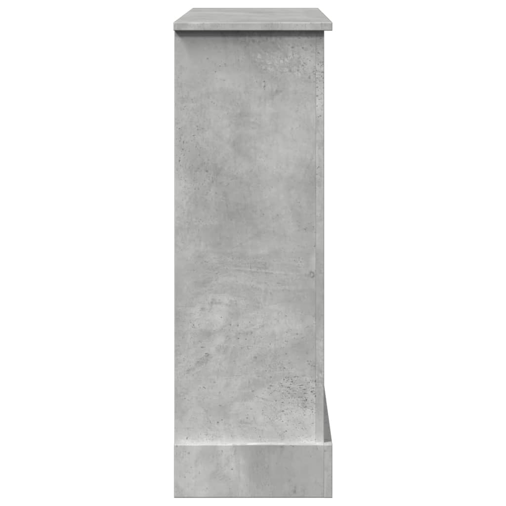 Kaminumrandung Betongrau 90x30x90 cm Holzwerkstoff