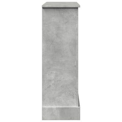 Kaminumrandung Betongrau 90x30x90 cm Holzwerkstoff