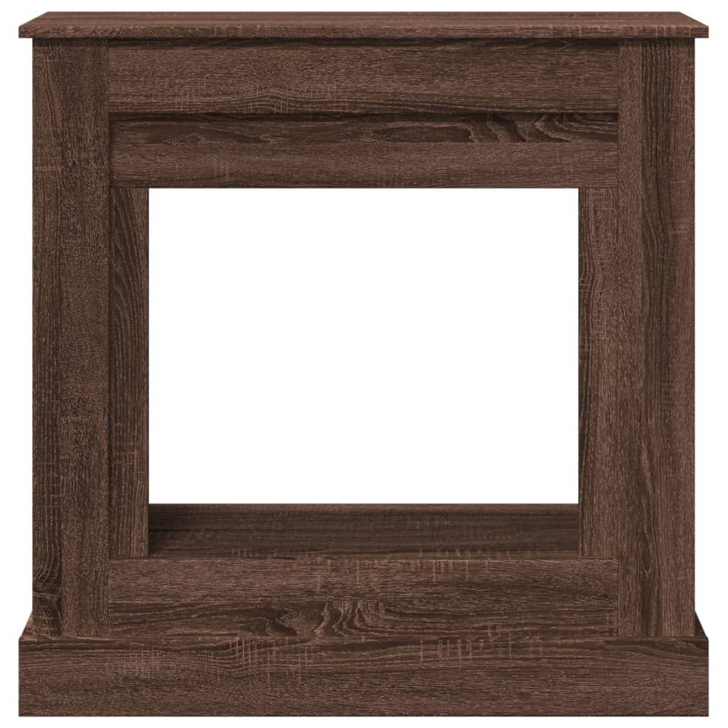 Kaminumrandung Braun Eichen-Optik 90x30x90 cm Holzwerkstoff