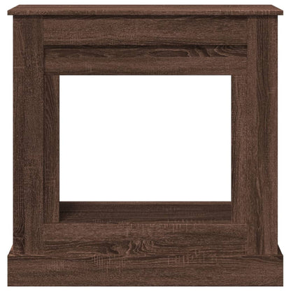 Kaminumrandung Braun Eichen-Optik 90x30x90 cm Holzwerkstoff