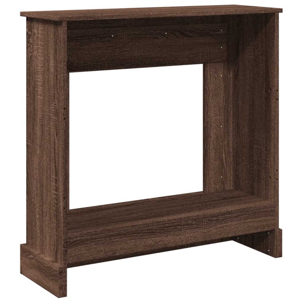 Kaminumrandung Braun Eichen-Optik 90x30x90 cm Holzwerkstoff