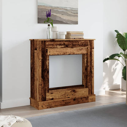 Kaminumrandung Altholz-Optik 90x30x90 cm Holzwerkstoff
