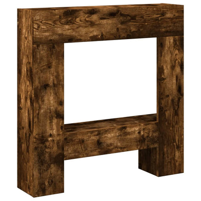 Kaminumrandung Räuchereiche 81x18x82 cm Holzwerkstoff