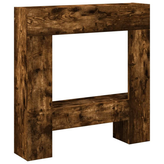 Kaminumrandung Räuchereiche 81x18x82 cm Holzwerkstoff