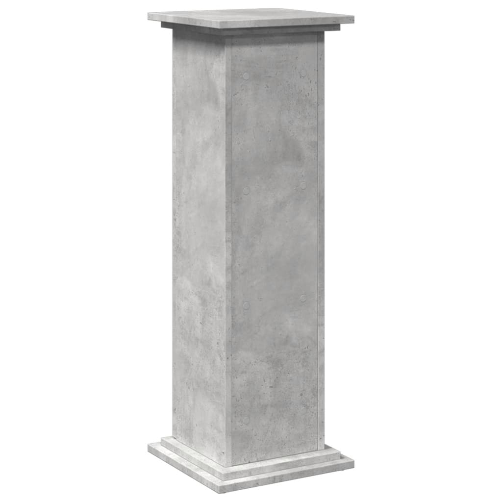 Postament mit Stauraum Betongrau 31x30x90 cm Holzwerkstoff