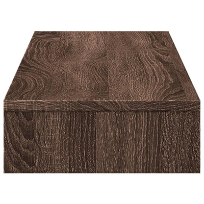 Monitorständer Braun Eichen-Optik 100x27x10 cm Holzwerkstoff