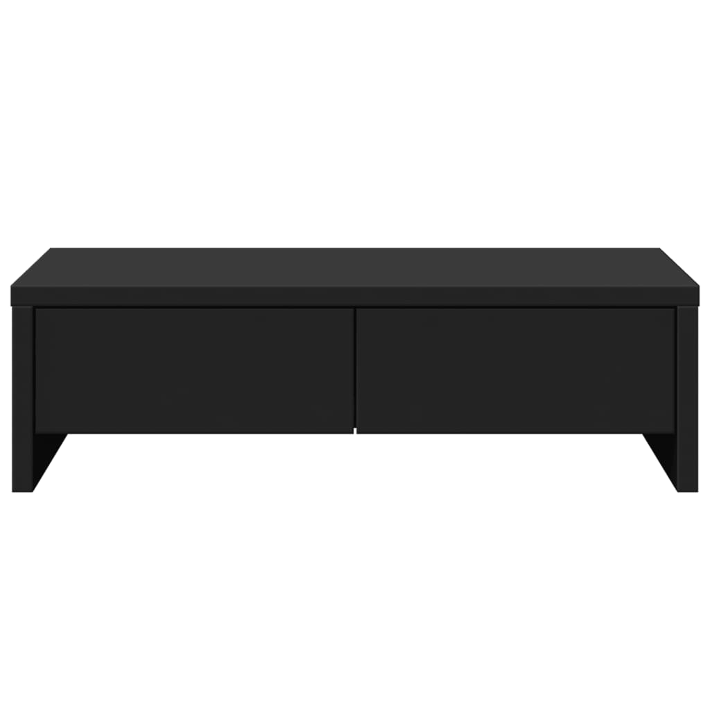 Monitorständer mit Schubladen Schwarz 50x27x15 cm Holzwerkstoff