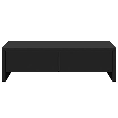 Monitorständer mit Schubladen Schwarz 50x27x15 cm Holzwerkstoff