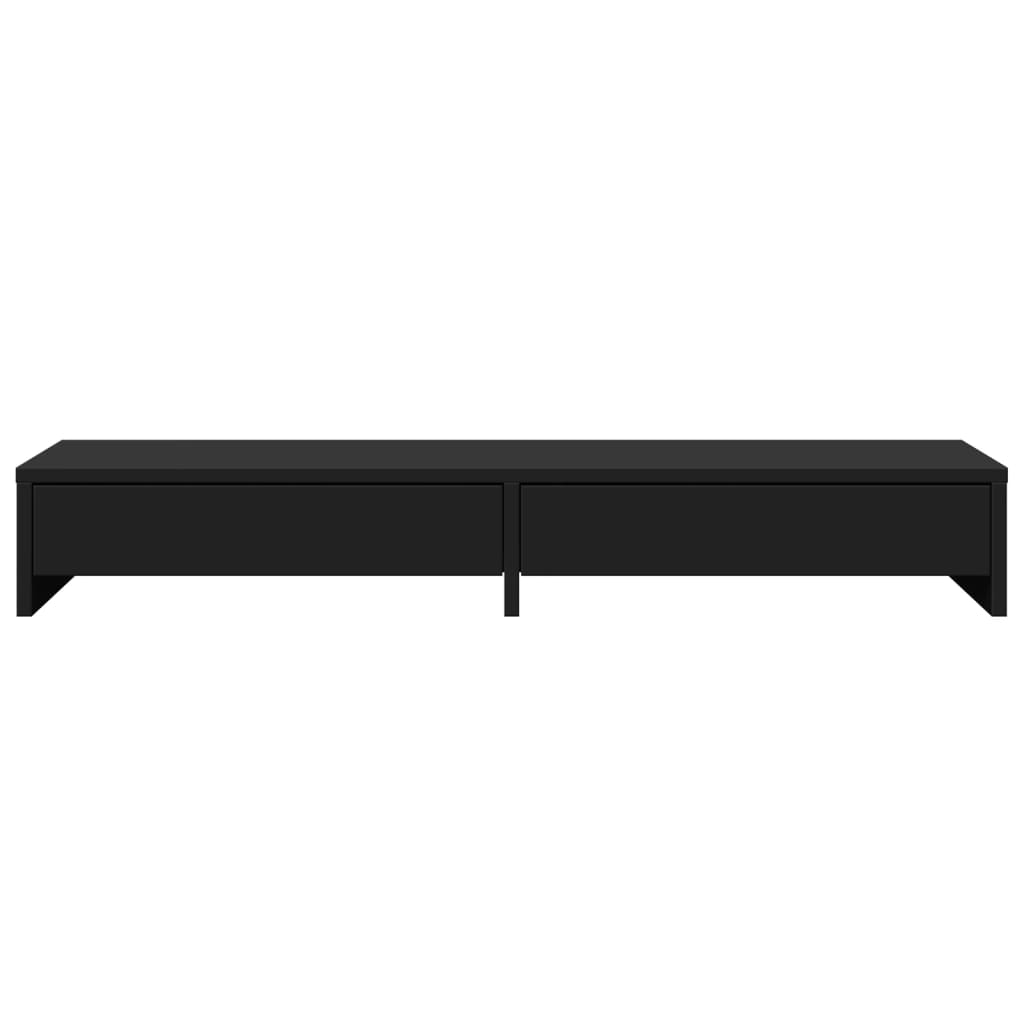 Monitorständer mit Schubladen Schwarz 100x27x15 Holzwerkstoff