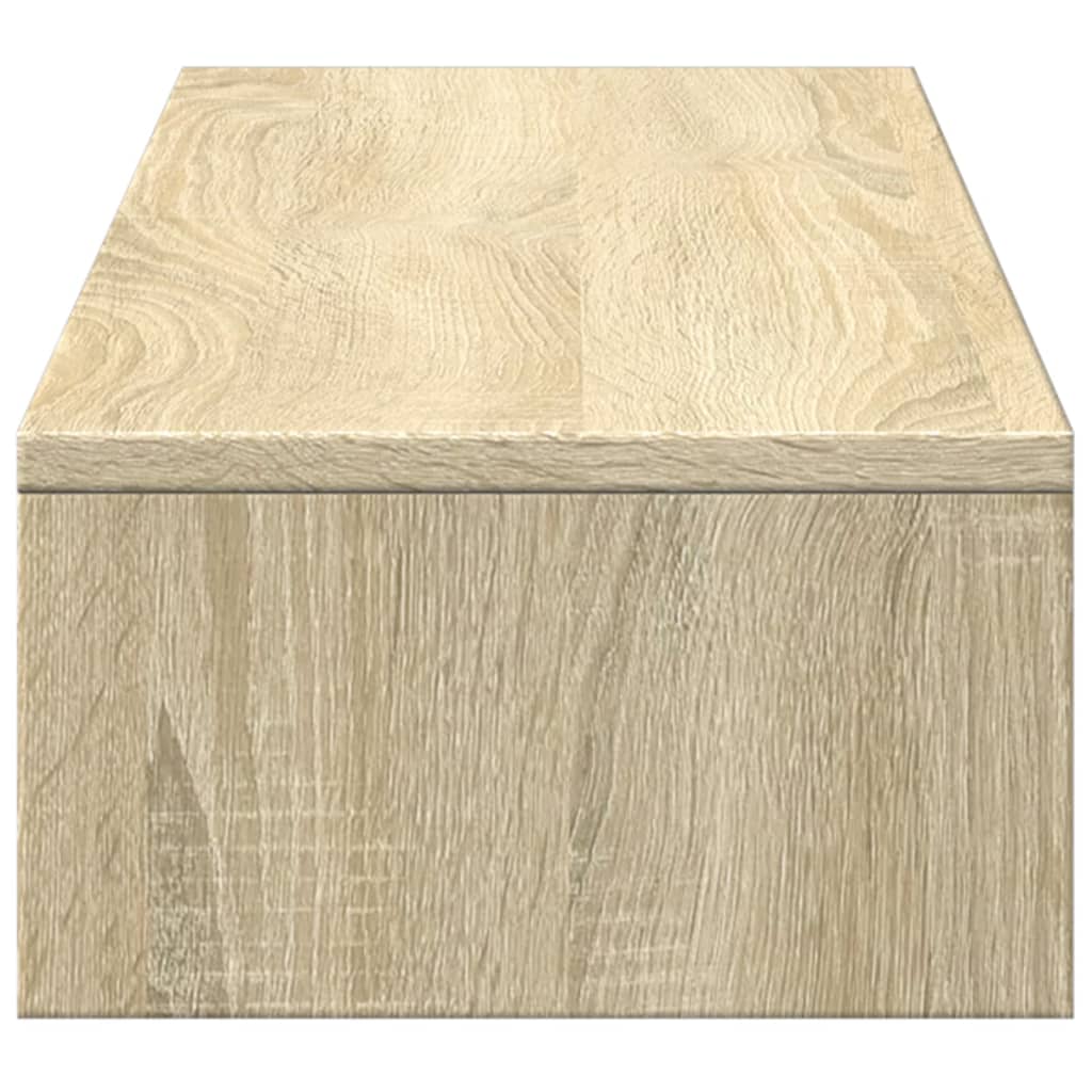 Monitorständer mit Schubladen Sonoma-Eiche 100x27x15 cm