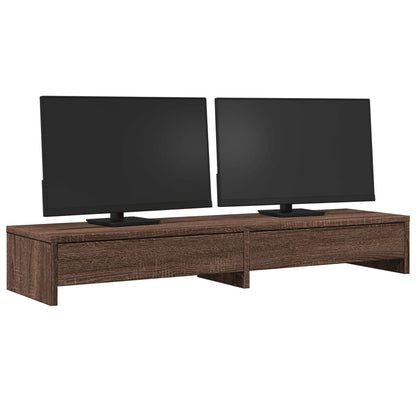 Monitorständer mit Schubladen Eichen-Optik 100x27x15 cm